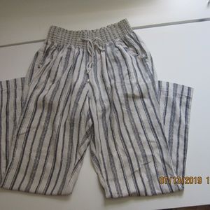 WIDE LEG LIGHTWEIGHT PANTS SZ L, ELASTIC WAIST